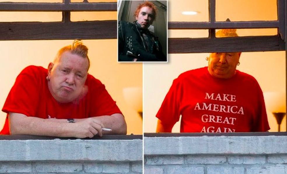 Ex Sex Pistols veste camiseta pró Trump e irrita a web