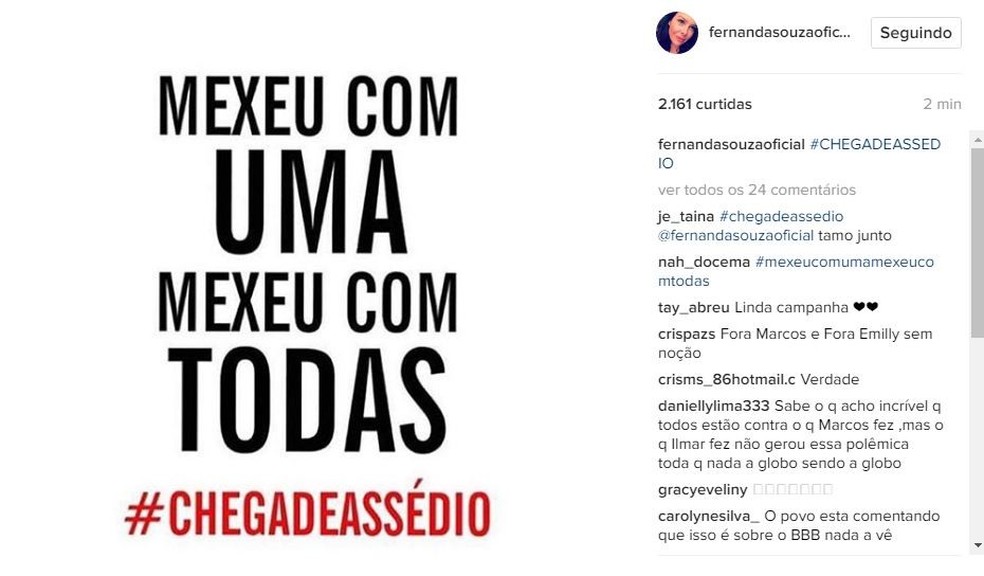 Atrizes Da Globo Protestam Nas Redes Sociais Contra Ass Dio Sexual