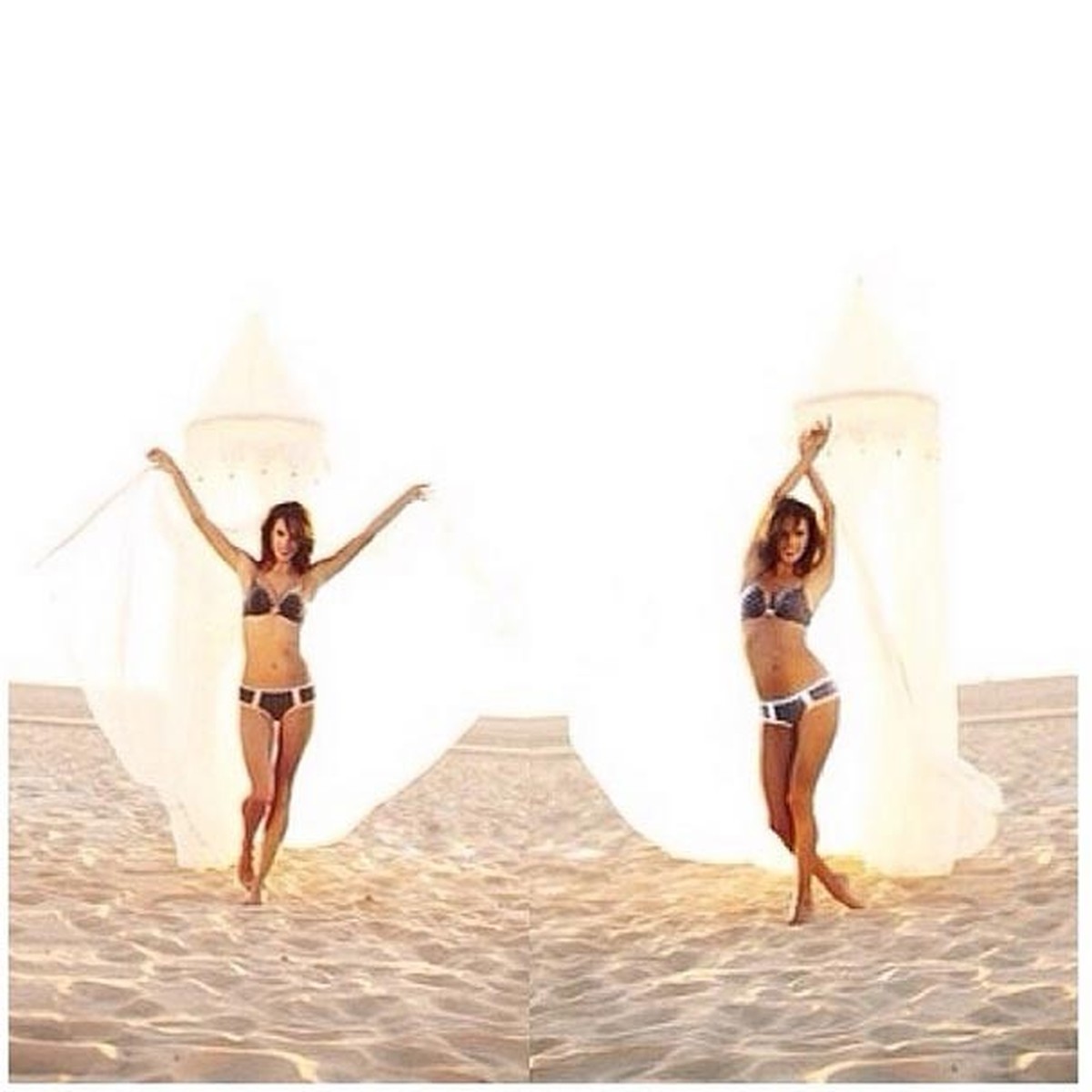 Lingerie Na Praia Alessandra Ambr Sio Usa