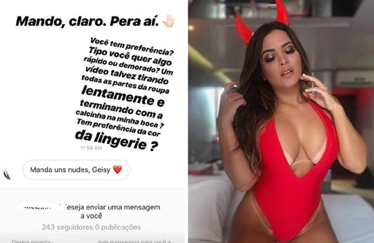Geisy Arruda Ironiza Pedido De Nude Calcinha Na Boca