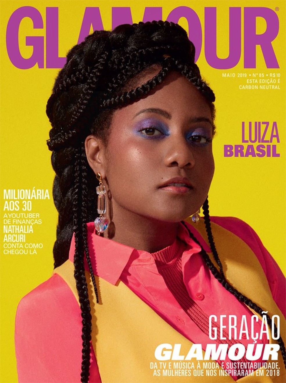 Em maio, Luiza Brasil estrela sua primeira capa da Glamour Brasil