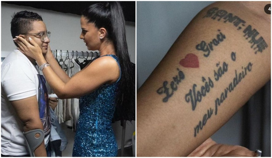 Fã faz tatuagem em homenagem à Zezé di Camargo e Graciele Lacerda