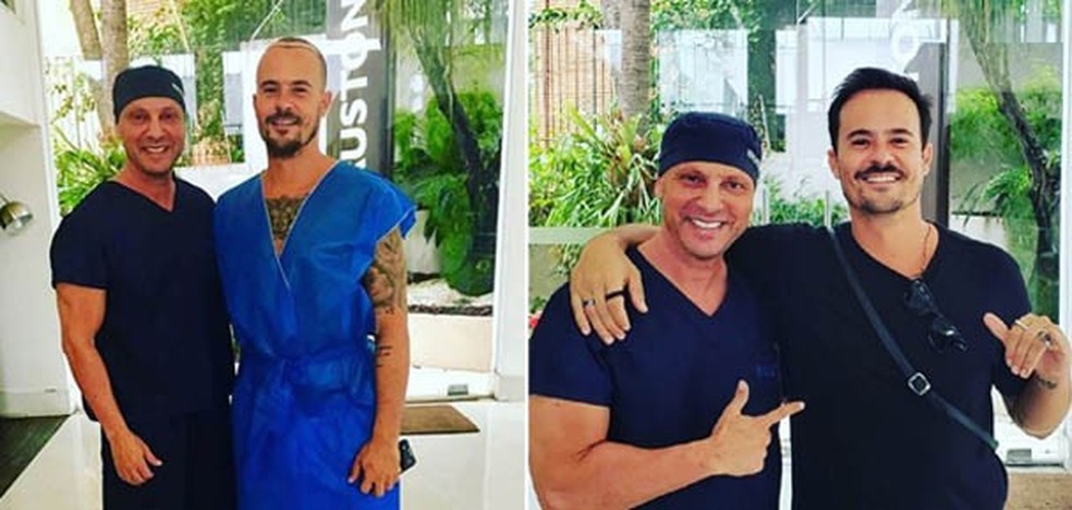 Paulo Vilhena mostra antes e depois de tratamento para a calvície: "bora bater cabelo" (Foto: Reprodução/Instagram) — Foto: Glamour