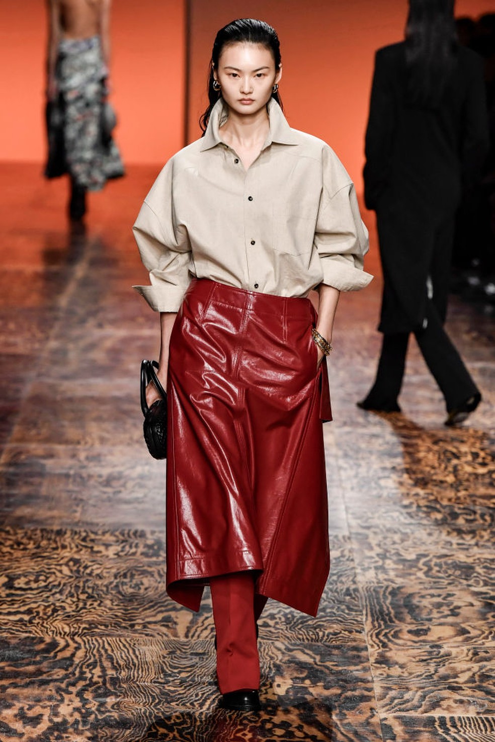 Bottega Veneta, desfile inverno 2025 na MFW — Foto: Getty Images