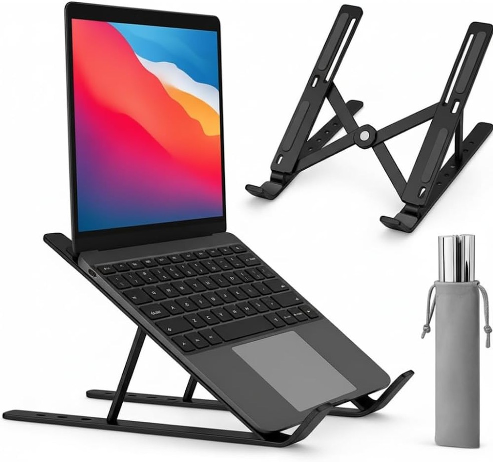 Suporte ajustável para laptop — Foto: Divulgação