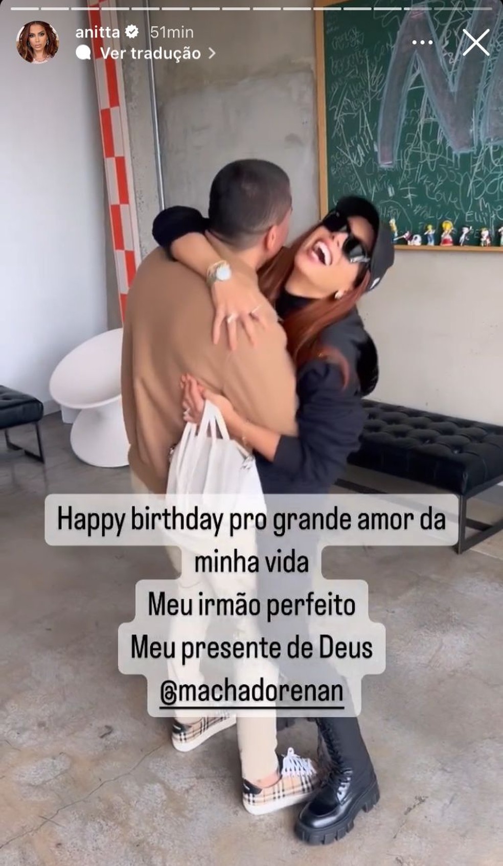 Anitta e Renan — Foto: Reprodução/Instagram