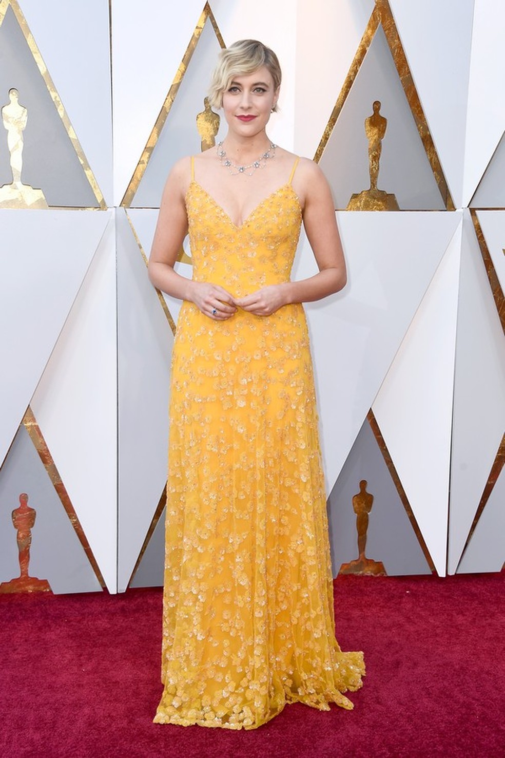 HOLLYWOOD, CA - MARCH 04: Greta Gerwig attends the 90th Annual Academy Awards at Hollywood & Highland Center on March 4, 2018 in Hollywood, California. (Photo by Frazer Harrison/Getty Images) (Foto: Getty Images) — Foto: Glamour