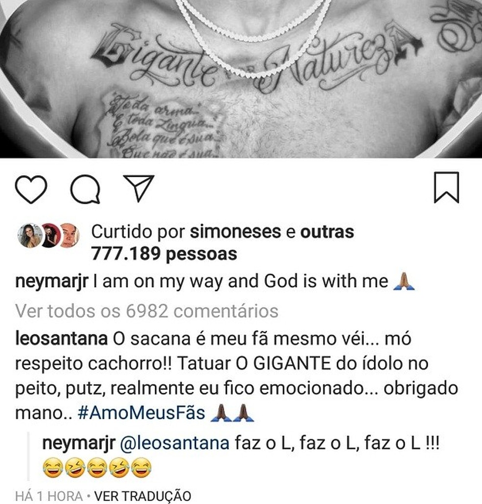 Neymar Jr. (Foto: Instagram/Reprodução) — Foto: Glamour