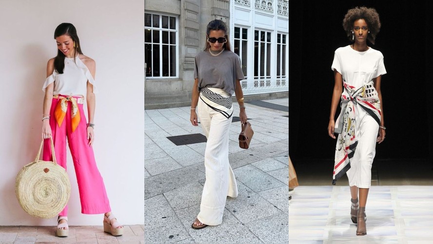 Além da cabeça lenço na cintura é a nova tendência de styling