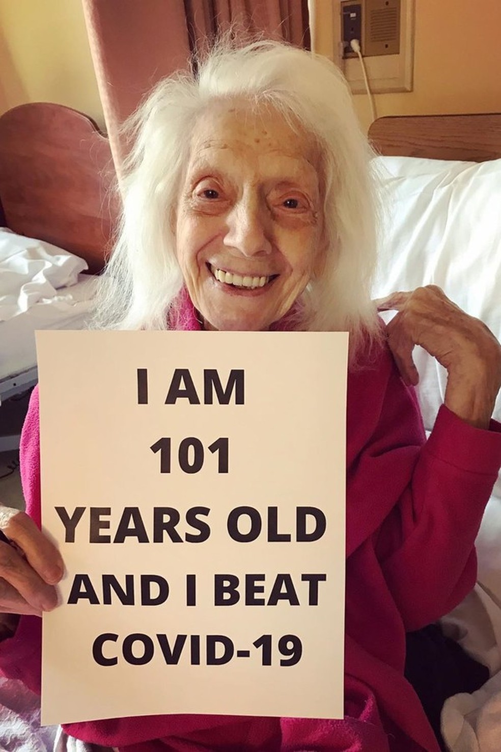 Mulher de 101 anos vence Covid-19 nos Estados Unidos e história viraliza