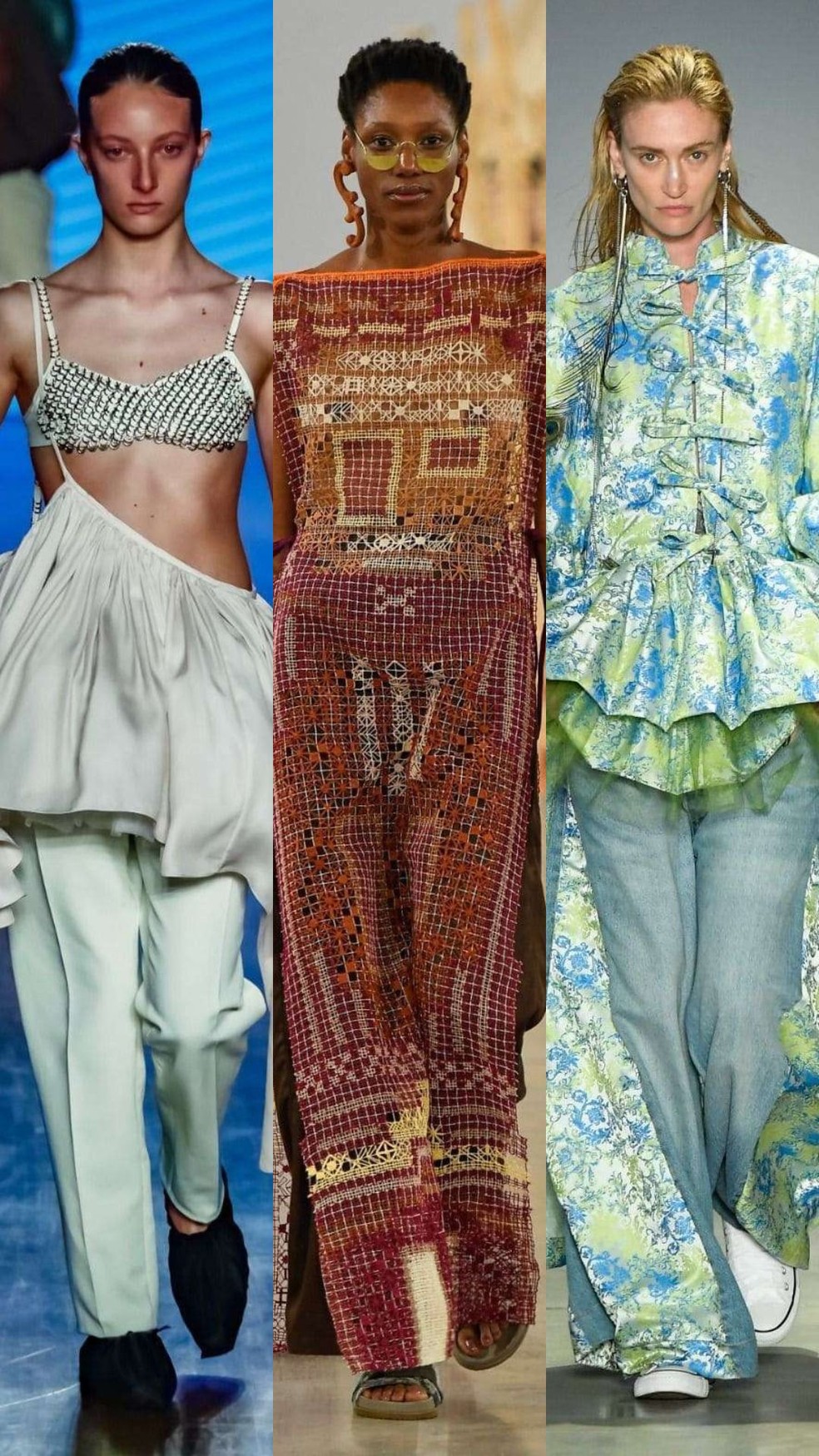 Jeitos de usar vestido com calça no São Paulo Fashion Week — Foto: @agfotosite