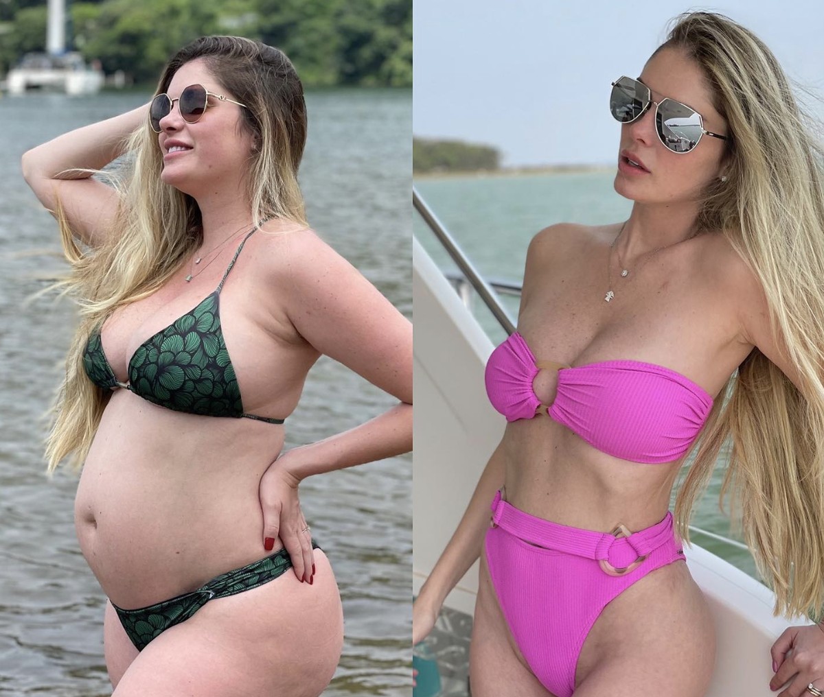 Bárbara Evans mostra antes e depois da gestação 'Consegui emagrecer 25