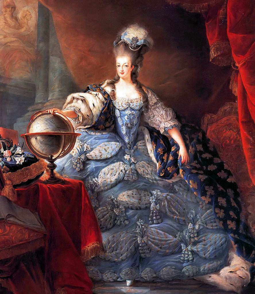 Maria Antonieta durante coroação em 1775