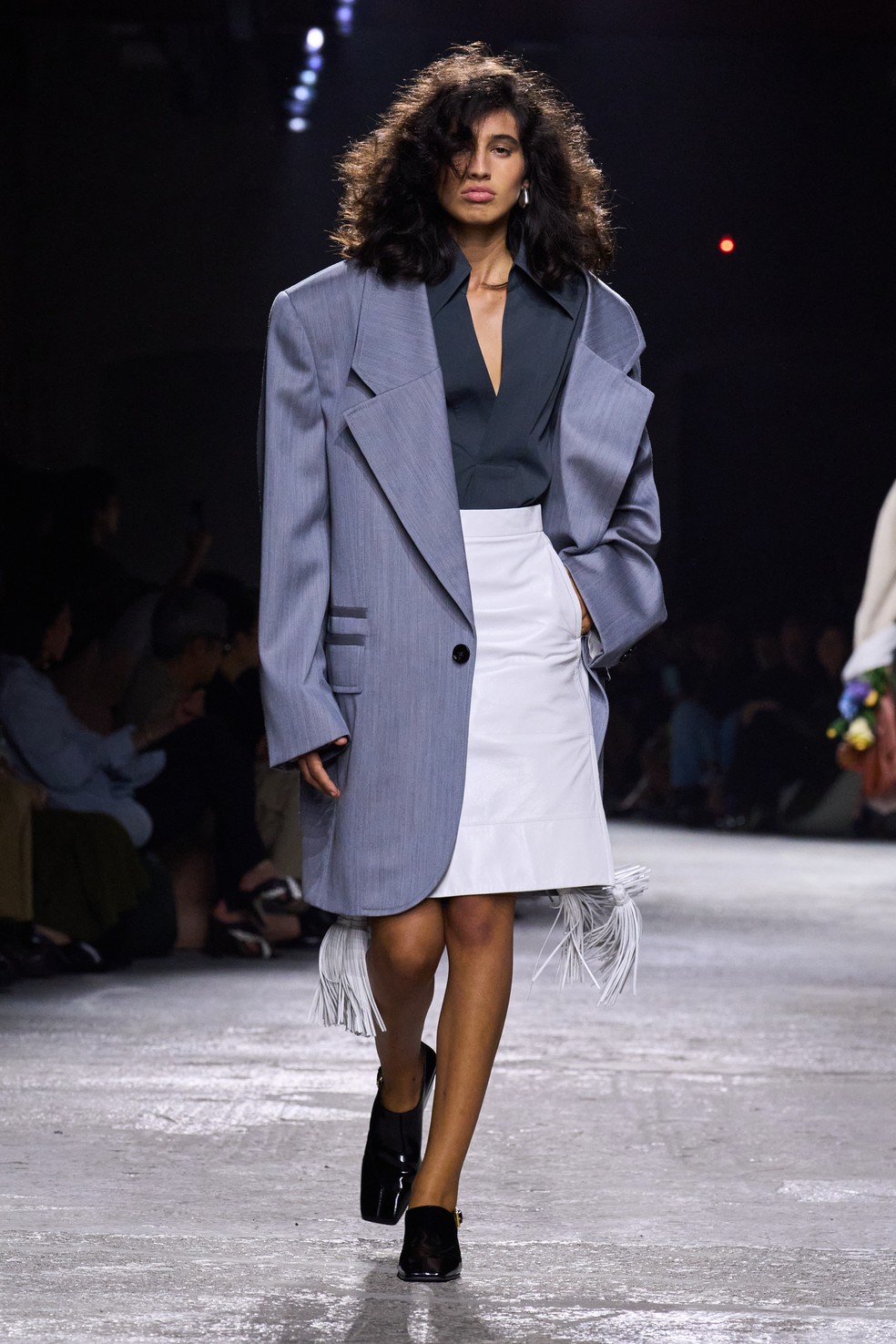 MFW: look office segue em alta, como mostra Bottega Veneta na semana de moda de Milão — Foto: Spotlight Launchmetrics