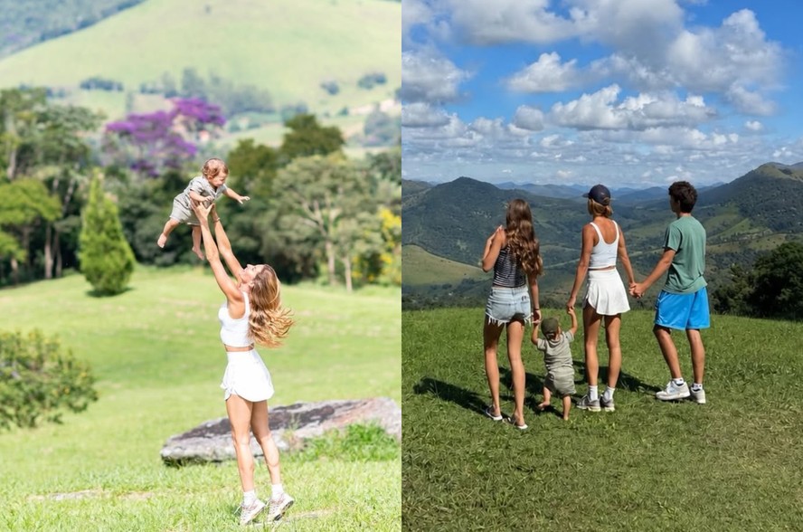 Gisele Bündchen surge em cliques com os filhos: 'Grata por poder viver a vida com eles'