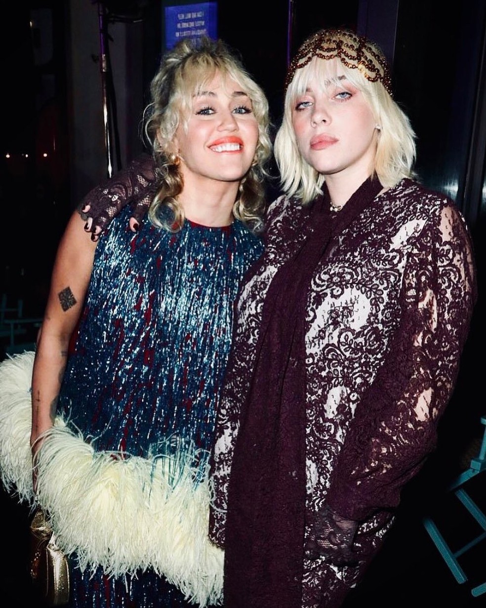Miley Cyrus e Billie Eilish (Foto: Reprodução/Instagram) — Foto: Glamour