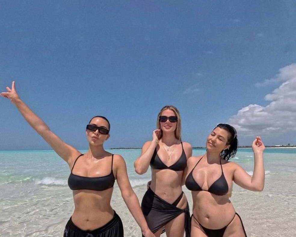 Kim, Khloe e Kourtney — Foto: Reprodução/ Instagram @kimkardashian