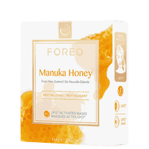 Packs máscaras Manuka Honey, Foreo, R$ 118. Conta com nutrientes que aliviam o ressecamento e deixam a pele com aspecto mais saudável..