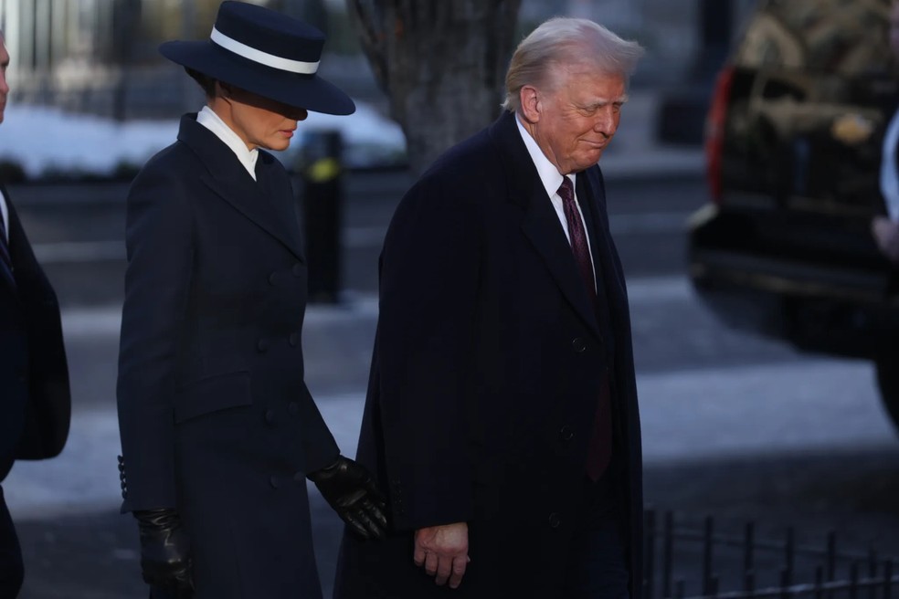 Melania e Donal Trump — Foto: Getty Images