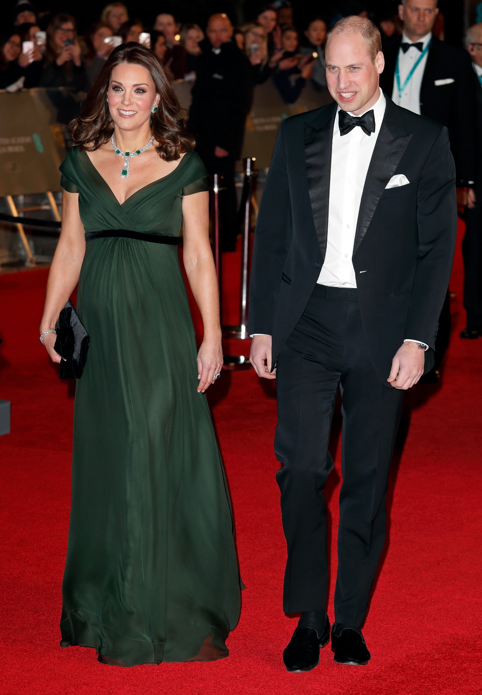 Kate e William no BAFTA em 2018 — Foto: Getty Images