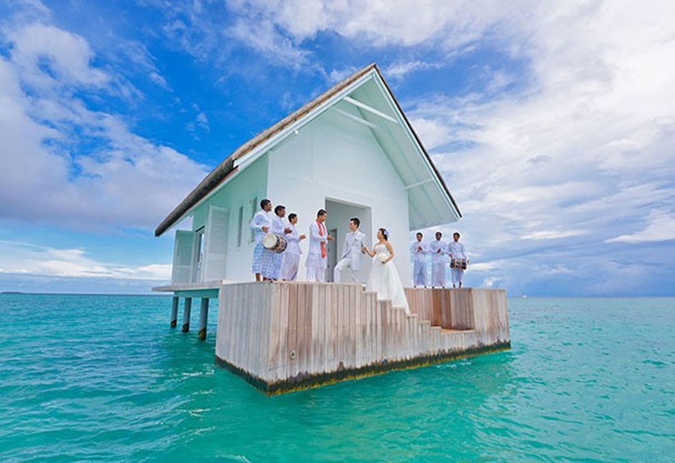 Casamento nas Ilhas Maldivas (Foto: Divulgação) — Foto: Glamour