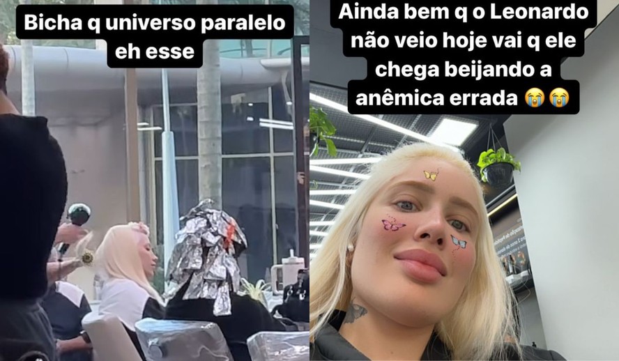 Karoline Lima encontra mulher parecida no salão: 'Ainda bem que o