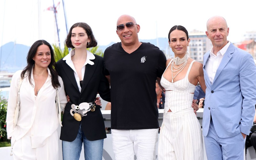 Michelle Rodriguez, Meadow Walker, Vin Diesel, Jordana Brewster e Neal H. Moritz