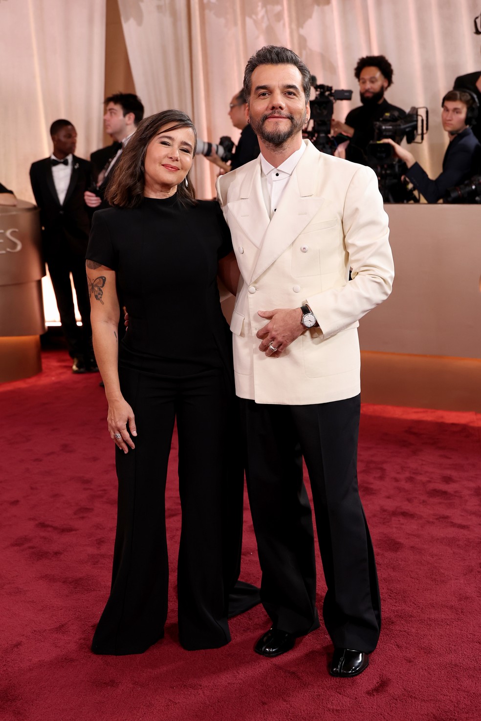 Wagner Moura e Sandra Delgado — Foto: Getty Images
