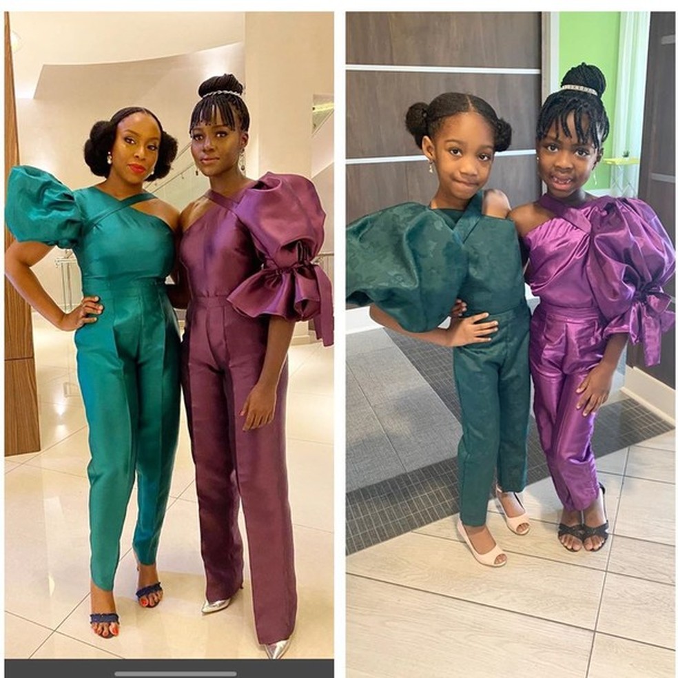 Estilista recria encontro de Lupita e Chimamanda (Foto: Reprodução/Instagram ) — Foto: Glamour