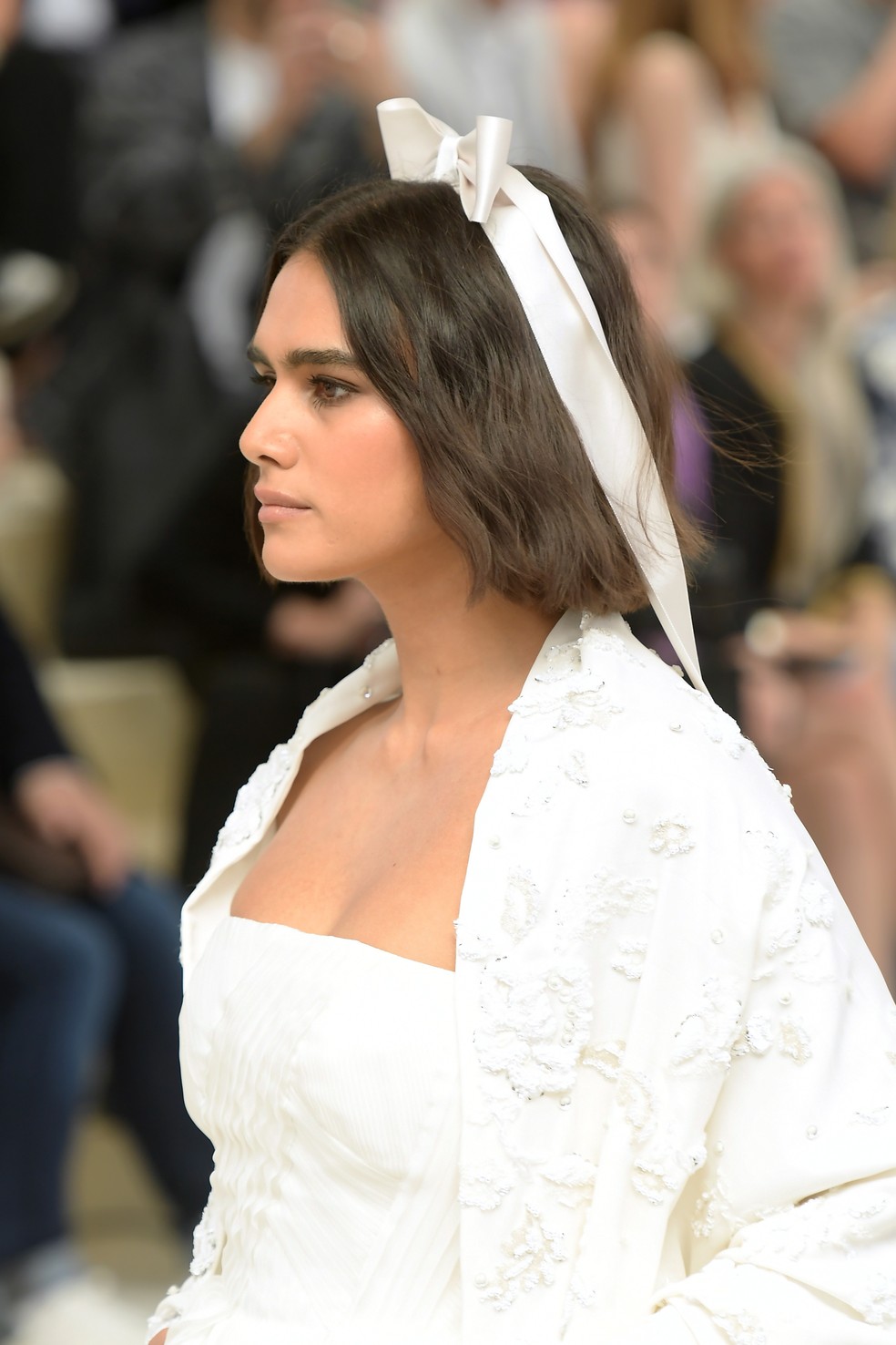 Maxilaços são destaque na Chanel — Foto: Getty Images
