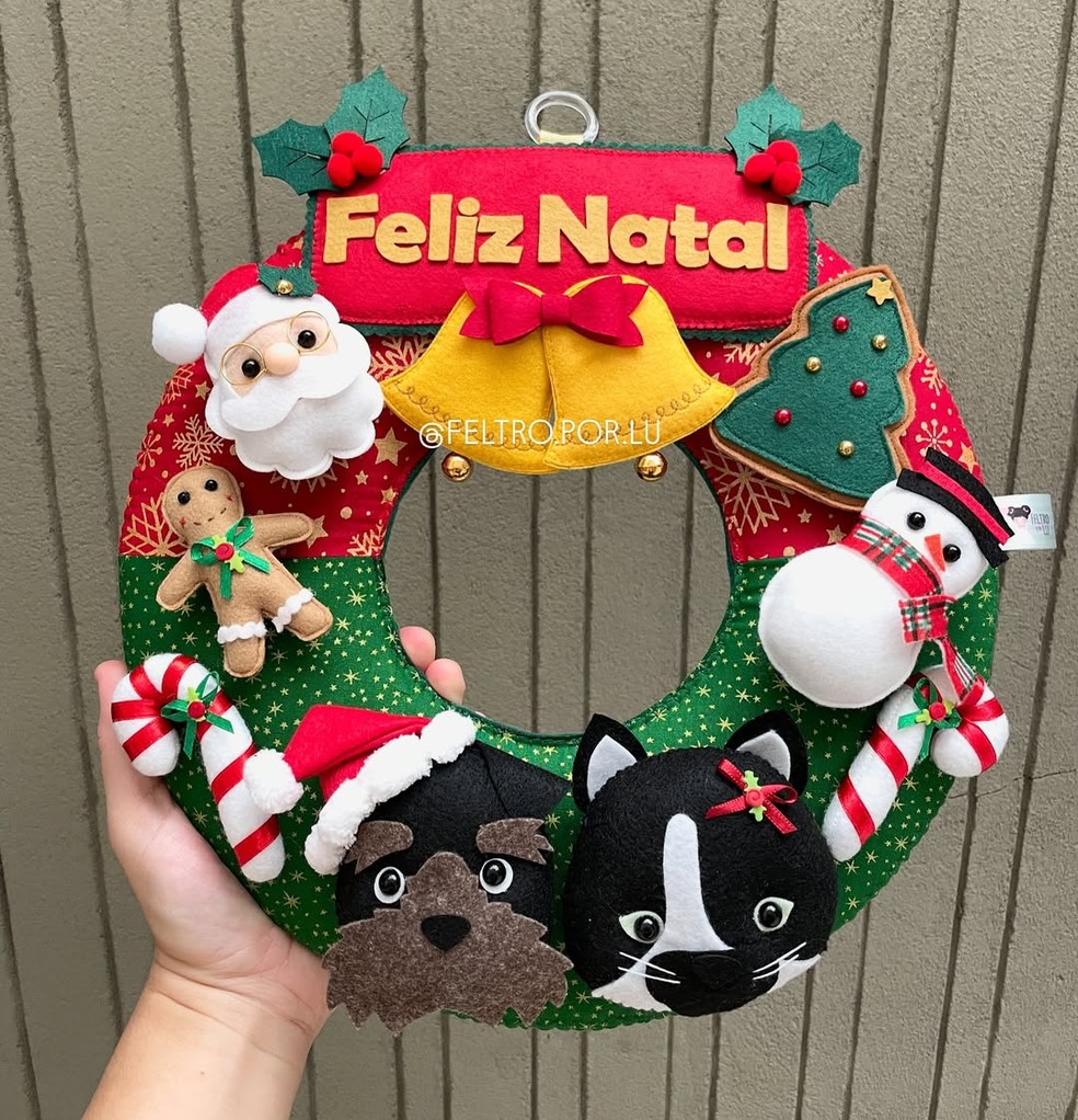 Guirlanda — Foto: Reprodução/Instagram@feltro.por.lu