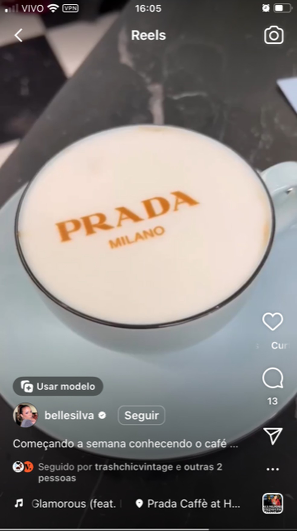 Café da Prada — Foto: Instagram