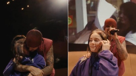 Justin Bieber faz surpresa e escolhe Billie Eilish para momento 'One Less Lonely Girl' em show no Coachella