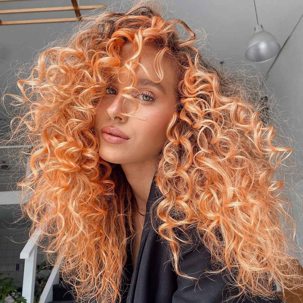 Peach Fuzz no cabelo — Foto: @oliviamilsom