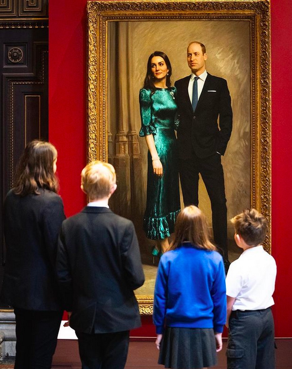 Pintura do casal Principe William e Kate Middleton — Foto: Reprodução/Instagram