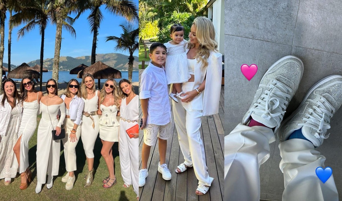 Revelation Tea Neymar Jr. y Bruna Biancardi: Invitados vestidos de blanco para la fiesta, ver fig. |  moda