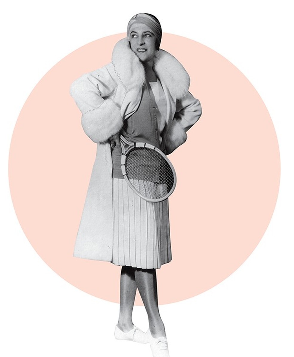 Nas quadras: a tenista Suzanne Lenglen e a saia versão mídi — Foto: Glamour
