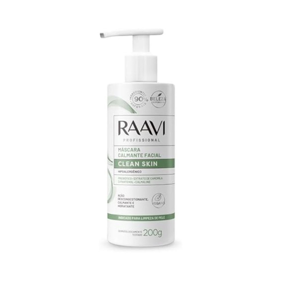 Máscara Calmante Facial Clean Skin Raavi, R$62,00 — Foto: Reprodução