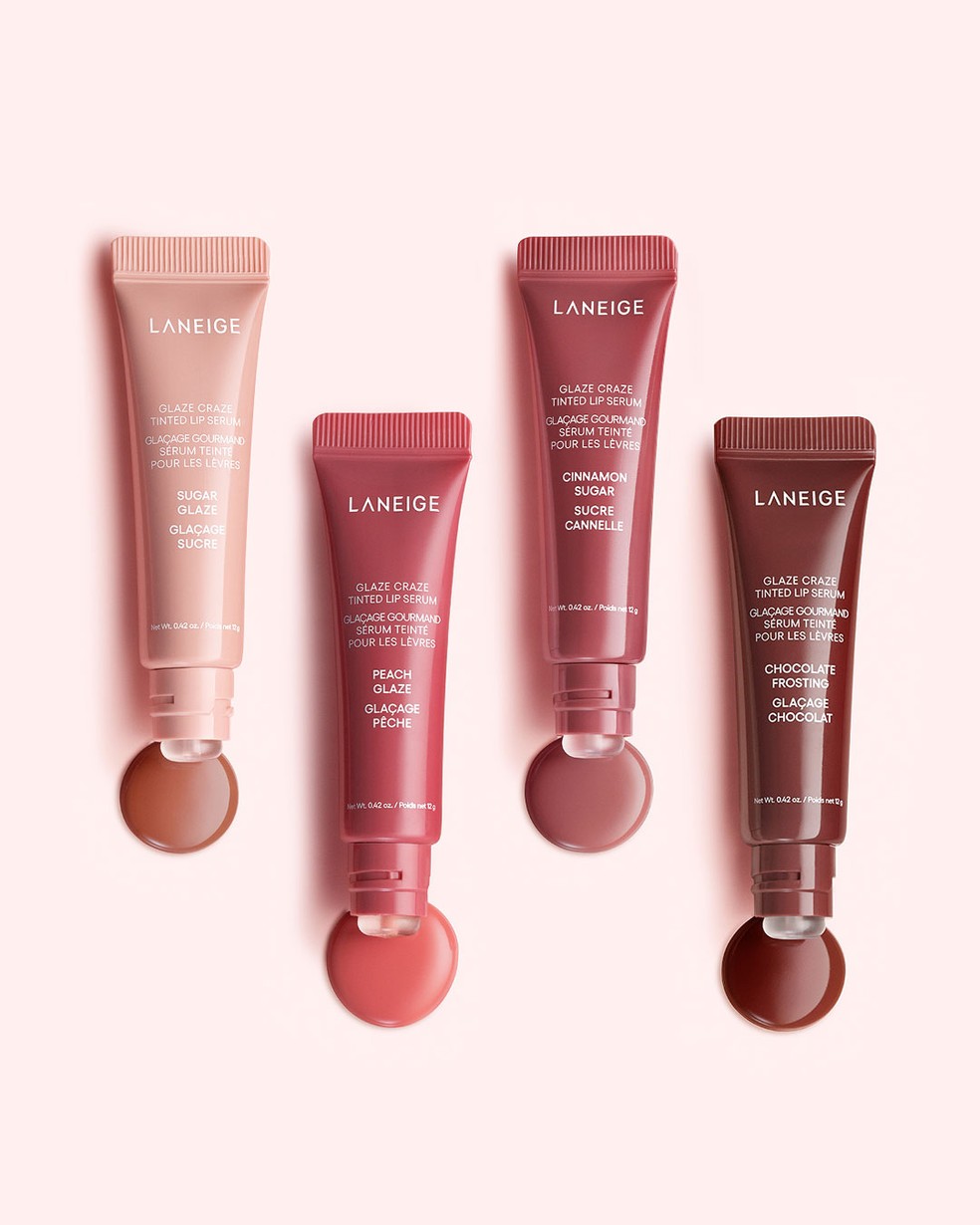 Glaze Craze Tinted Lip Serums, Laneige (R$ 169) — Foto: Divulgação
