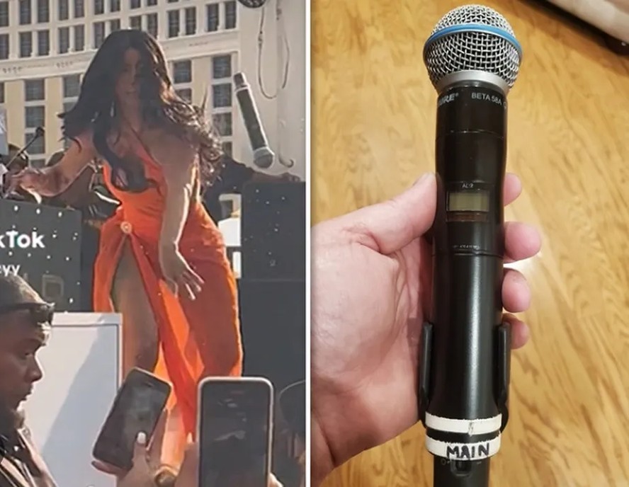 Microfone jogado por Cardi B rende US$ 100 mil para caridade