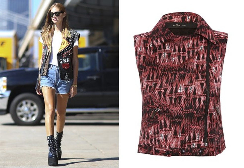 Chiara Ferragni e colete MOB, R$ 30, shop2gether.com.br  (Foto: Imaxtree / Divulgação) — Foto: Glamour