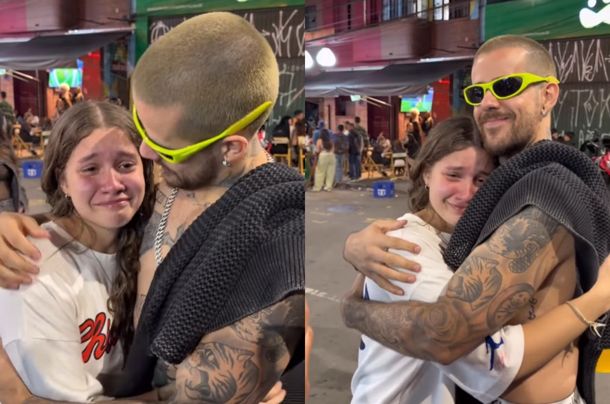 Fã do Justin Bieber confunde sósia com o cantor e se emociona durante encontro