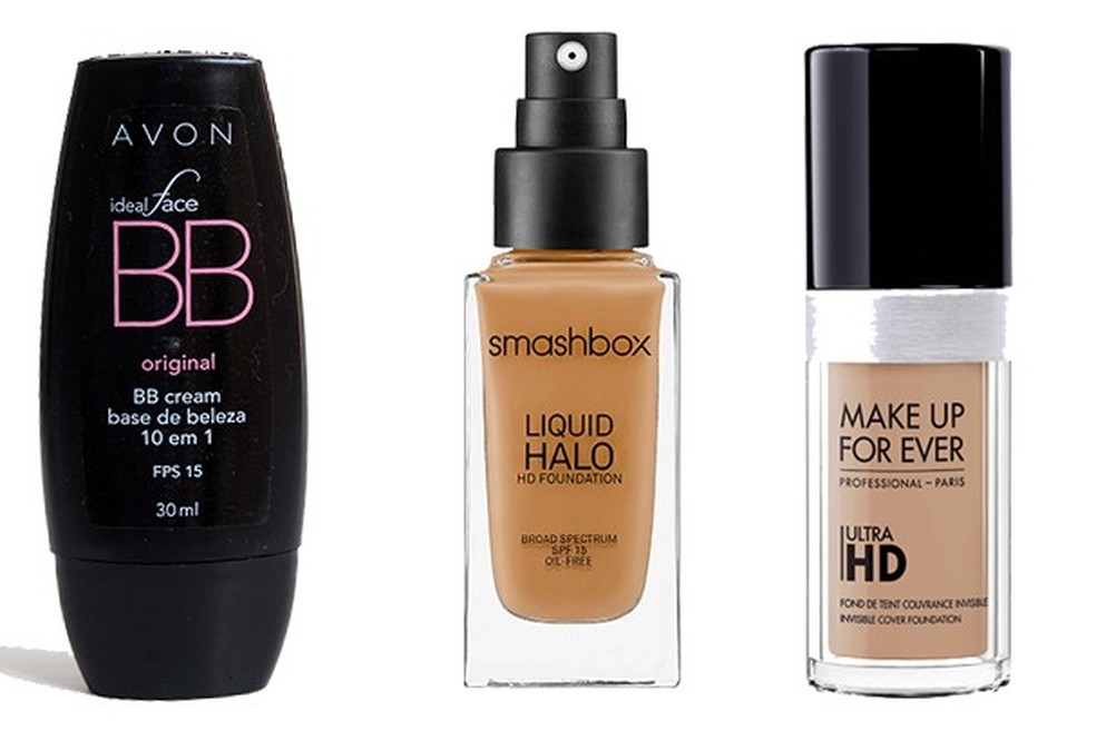 BB Cream, Avon (R$ 31,99), Liquid Halo, Smashbox (R$ 149), Ultra HD Invisible Cover Foundation, Make up for Ever (R$ 210) (Foto: Divulgação) — Foto: Glamour