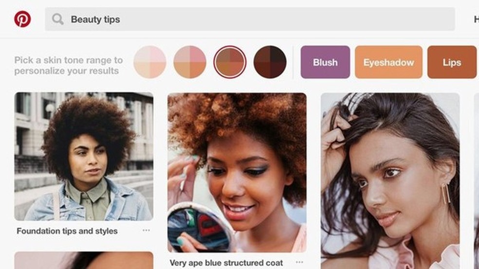 Novo layout do Pinterest (Foto: Divulgação) — Foto: Glamour