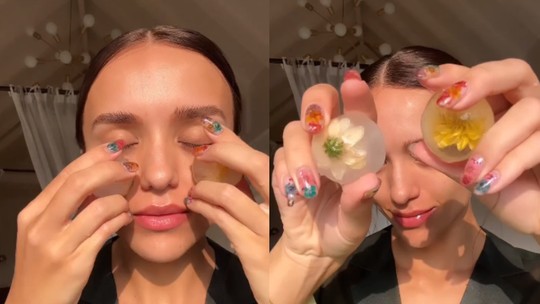 Skin-icing: Rafa Kalimann divide truque de beleza caseiro para desinchar o rosto pela manhã