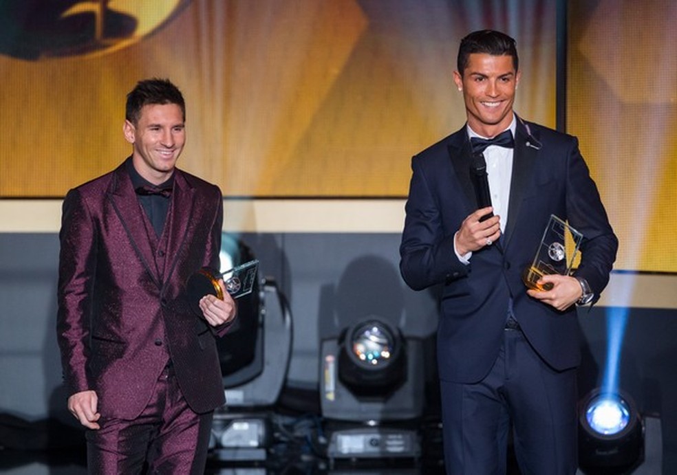 Cristiano Ronaldo e Messi (Foto: Getty Images) — Foto: Glamour