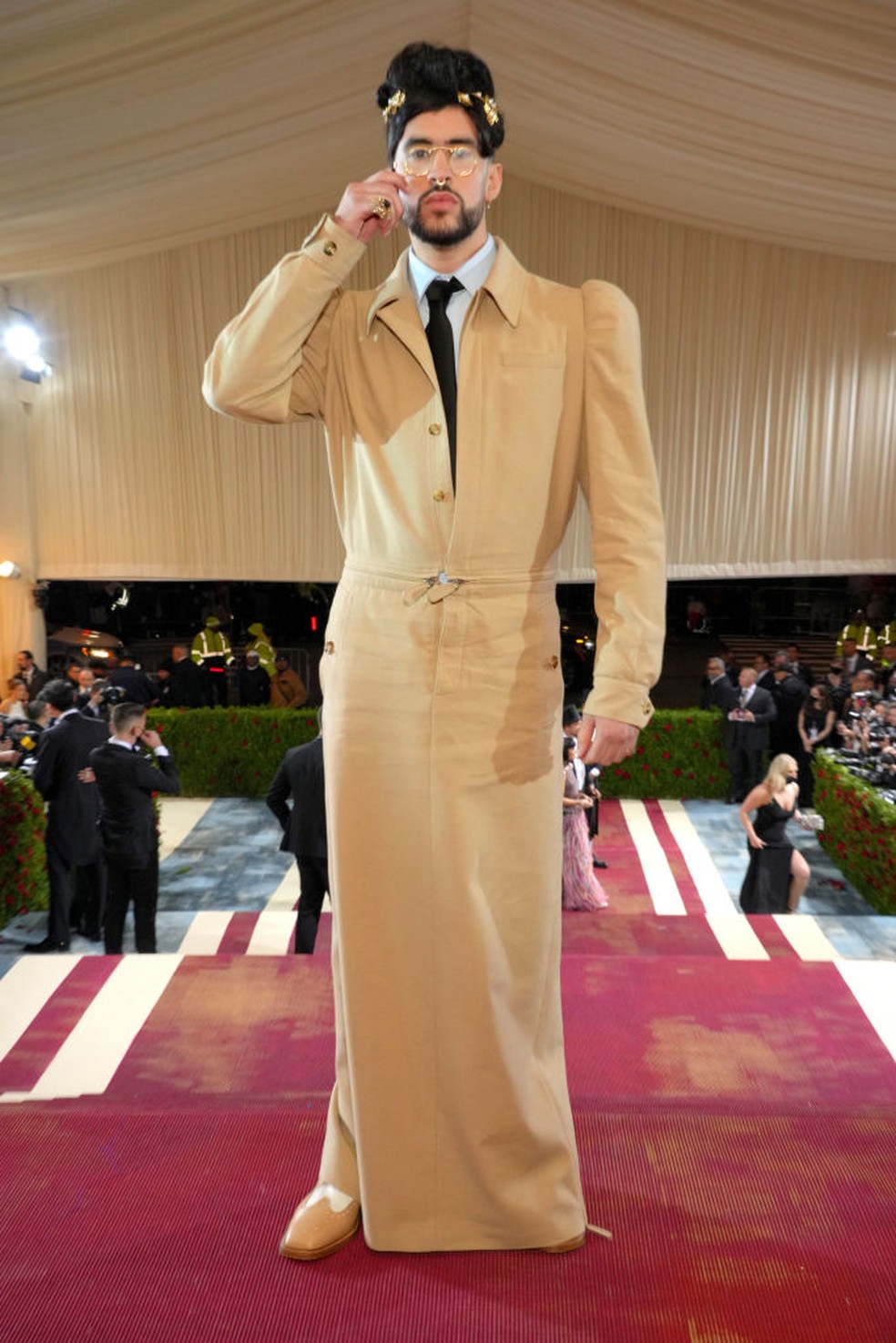 Bad Bunny no Met Gala de 2022 — Foto: Getty Images