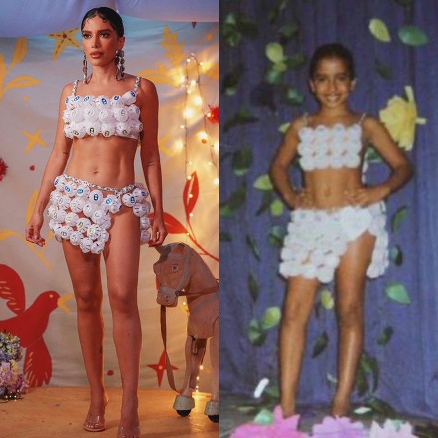 Anitta recria look de copinho plástico usado na infância em novo álbum