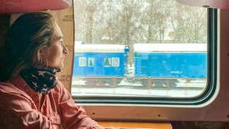 Por dentro dos trens ucranianos, datados da época da União Soviética — Foto: Arquivo Pessoal