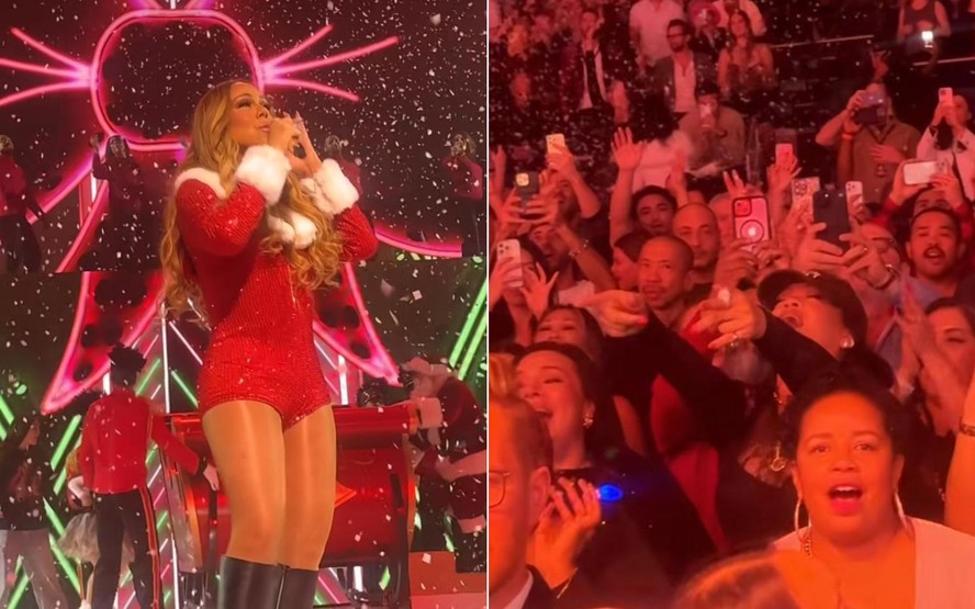Rihanna no show de Mariah Carey